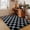 Black and gray, variant on Janvonne Fluffy Checkered Area Rugs for Bedroom,4x6ft Soft Non Skid Easy-care Shaggy Carpets for Living Room, Dorms,Children's Room,Home Decor Aesthetics,Black and camel