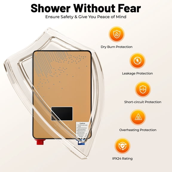 110V 4500W Instant Electric Tankless Hot Water Heater On Demand Whole House