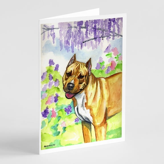 Pit Bull Greeting Cards and Envelopes Pack of 8
