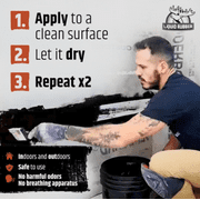 Liquid Rubber Black Foundation and Basement Sealant, Indoor & Outdoor, Waterproof, 1 Gallon