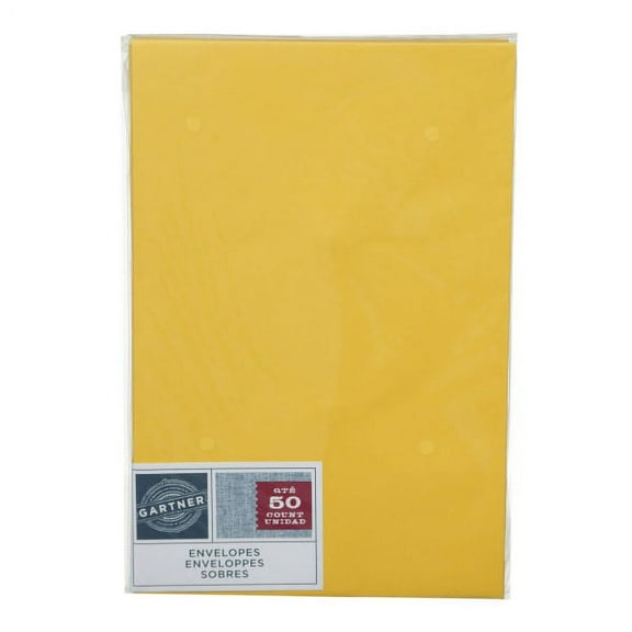 Gartner Studios Yellow A9 Envelopes, 50 count