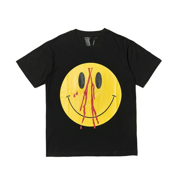 Camisetas con Estampado de Letras en V Grande para Hombres y Mujeres Camisetas de Manga Corta con Cuello Redondo Camiseta gráfica Vintage de Hip Hop,Black-M-Black-M oso de fresa Electrónica