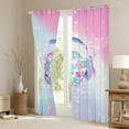thumbnail image 3 of Manfei Modern Disco Blackout Curtains,Girls Music Theme Curtains Pack of 2 (38x45 Each),Colorful Geometric Check Window Curtains For Girls Kids,Super Cozy Room Decor, 3 of 6