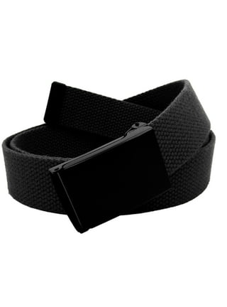 HDE Checkered Belt for Boys Men Black Flip Top Buckle Military Canvas Web  Belts 