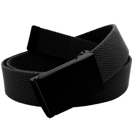 Boy's School Uniform Black Flip Top Military Belt Buckle with Canvas Web Belt Small (Best High School Baseball Uniforms)