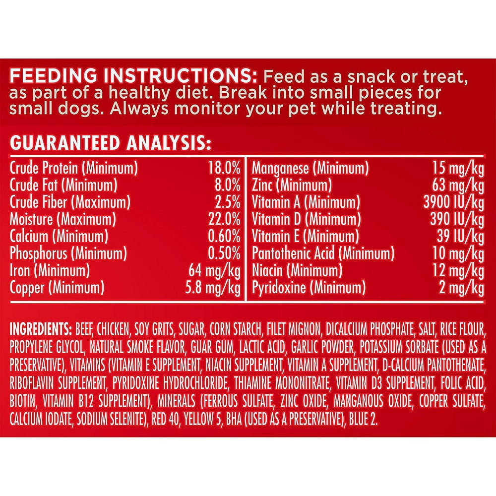 Milk-Bone Soft & Chewy Beef & Filet Mignon Recipe Dog Snacks (37 oz.)