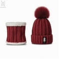 thumbnail image 2 of Gustave Women's Soft Knitted Hat, Scarf & Glove Set, Wine Red, 2-Piece, 2 of 7