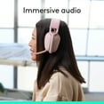 thumbnail image 5 of Logitech Zone Vibe 100 Wireless Over Ear Headphones with Noise Canceling Microphone, Works with Teams, Google Meet, Zoom, Mac/PC, Rose, 5 of 10