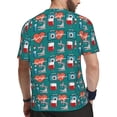 thumbnail image 2 of Wukai Medical Elements Print Men's Short-Sleeved Mesh T-Shirt,Quick-Dry Short Sleeve Workout T-Shirt-X-Small, 2 of 8