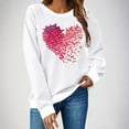 thumbnail image 2 of gakvbuo Valentines Day Sweatshirt for Women Funny Shirts Casual Valentine Pullover Long Sleeve Tops, 2 of 9
