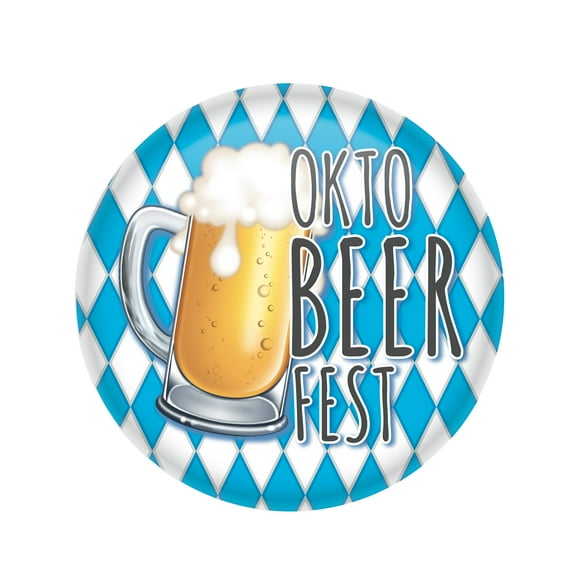 Oktobeerfest Button, 2", (6/Pkg)