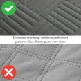 thumbnail image 5 of Southshore Fine Linens Oversized Quilt Bedding Set lightweight, prewash fabric soft coverlet bedspread 3-Piece, two matching shams (108 in wide x 98 in long), Grid Slate, King / California King, 5 of 9