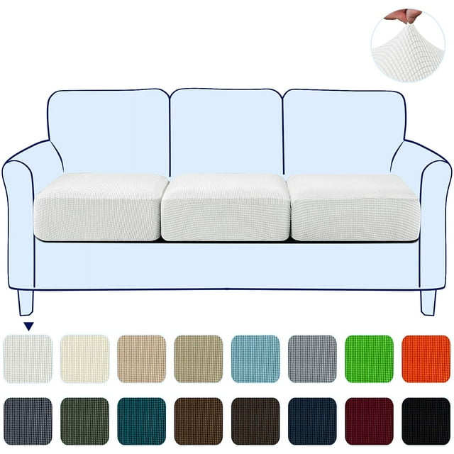 Subrtex Housse de Coussin Extensible Douce Texturée pour Canapé d'Angle