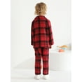 thumbnail image 4 of SILVERCELL 2Pcs Toddler Boys Girls Long Sleeve Pajamas Set Kids Button Down Sleepwear Pjs Christmas Plaid Pajama Loungewear 1-6T, 4 of 9