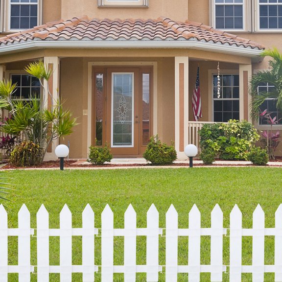 NSESSHome Plastic Fence PVC Fence Garden Rural Courtyard Outdoor Vegetable Garden Fence