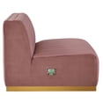 thumbnail image 2 of Modway Conjure Channel Tufted Performance Velvet Armless Chair - Gold/Dusty Rose, 2 of 7