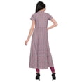 thumbnail image 3 of Moomaya Short Sleeve Kurta Summer Tunic Printed Front Slit Kurtis For Women, 3 of 5