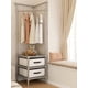 thumbnail image 4 of 3-Tier Black Coat Rack Stand With Drawer, Reinforced & Enlarged, Corner Clothes Organizer, Freestanding Bedroom Hat Hanger, Multi-Layer Storage Shelf, 4 of 4