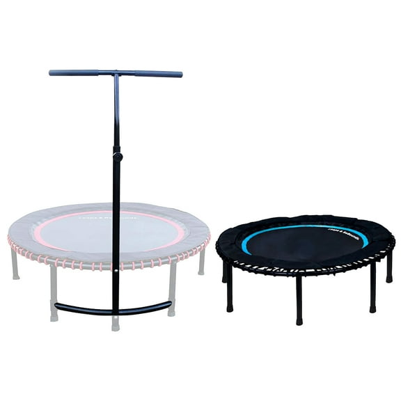 LEAPS & REBOUNDS 40" Adjusting Stability Bar & 40" Fitness Trampoline, Blue