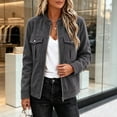thumbnail image 6 of Enjoytime Cropped Jackets for Women Fall Fashion Long Sleeve Zip Up Jacket Plus Size Trendy Vintage Work Casual Outerwear, 6 of 6