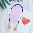 thumbnail image 3 of Christmas Wooden Bead Wreath with Tassels, Decorated Wood Bead Garland Wreath for Christmas Decorations, Farmhouse Wall Hanging Ornaments, 3 of 8
