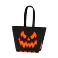 thumbnail image 2 of GUOOL Halloween Candy Bag Candy Bucket Tote Halloween Decor Creative, Party Favors, Storage Lightweight Non Woven Tote Bag for Home Devil Face, 2 of 9