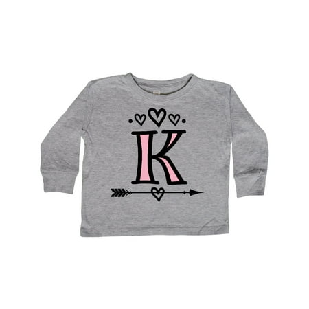 

Inktastic Letter K Monogram Tribal Arrow Gift Toddler Toddler Girl Long Sleeve T-Shirt
