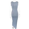 thumbnail image 5 of Valcatch Women's Tie Knot Cut Out Side Split Hem Sleeveless Knit Bodycon Maxi Dress, 5 of 6