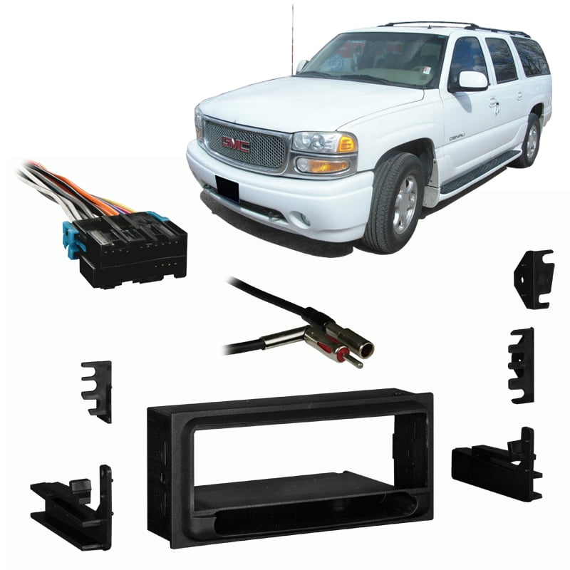 Fits GMC Yukon XL 0102 Single DIN Aftermarket Harness Radio Install