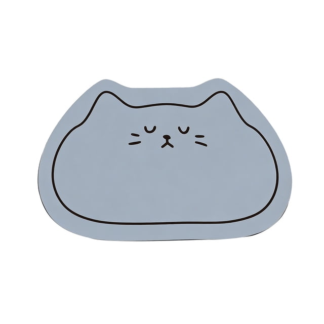 Alfombrilla de baño de tierra de diatomeas antideslizante,de secado rápido y absorbente,con forma de gato,bonita alfombrilla para el suelo,base de goma antideslizante,fácil de limpiar,de