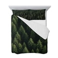 thumbnail image 7 of Dark Green Forest Full Size Down Alternative Comforter, Lightweight Comforter Quilt Bedding Set with Pillow Shams Pine Trees Modern Mysterious Art All Seasons Bed Comforter Duvet Insert 78"x90", 7 of 7