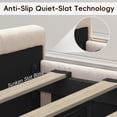thumbnail image 6 of Aphthongs Queen Upholstered Bed Frame with 54'' Wingback Headboard, Velvet Tufted Storage Bed Frame with 4 Drawers, Sturdy Wooden Slats Support, No Box Spring Needed, Beige, 6 of 10