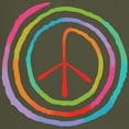 thumbnail image 3 of CafePress - Neon Spiral Peace Sign II Dark T Shirt - Men's Classic Graphic Cotton T-Shirt, 3 of 4