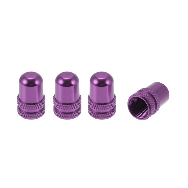 4 Piezas de Tapas de Válvula de Neumático a Prueba de Polvo de 16 mm, Cubiertas de Válvula de Neumático para la Mayoría de los Coches y Camiones, Aleación de Aluminio Púrpura