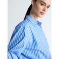 thumbnail image 4 of Free Assembly Women's and Women's Plus Relaxed Button Down Cotton Shirt with Long Sleeves, Sizes XS-4X, 4 of 5
