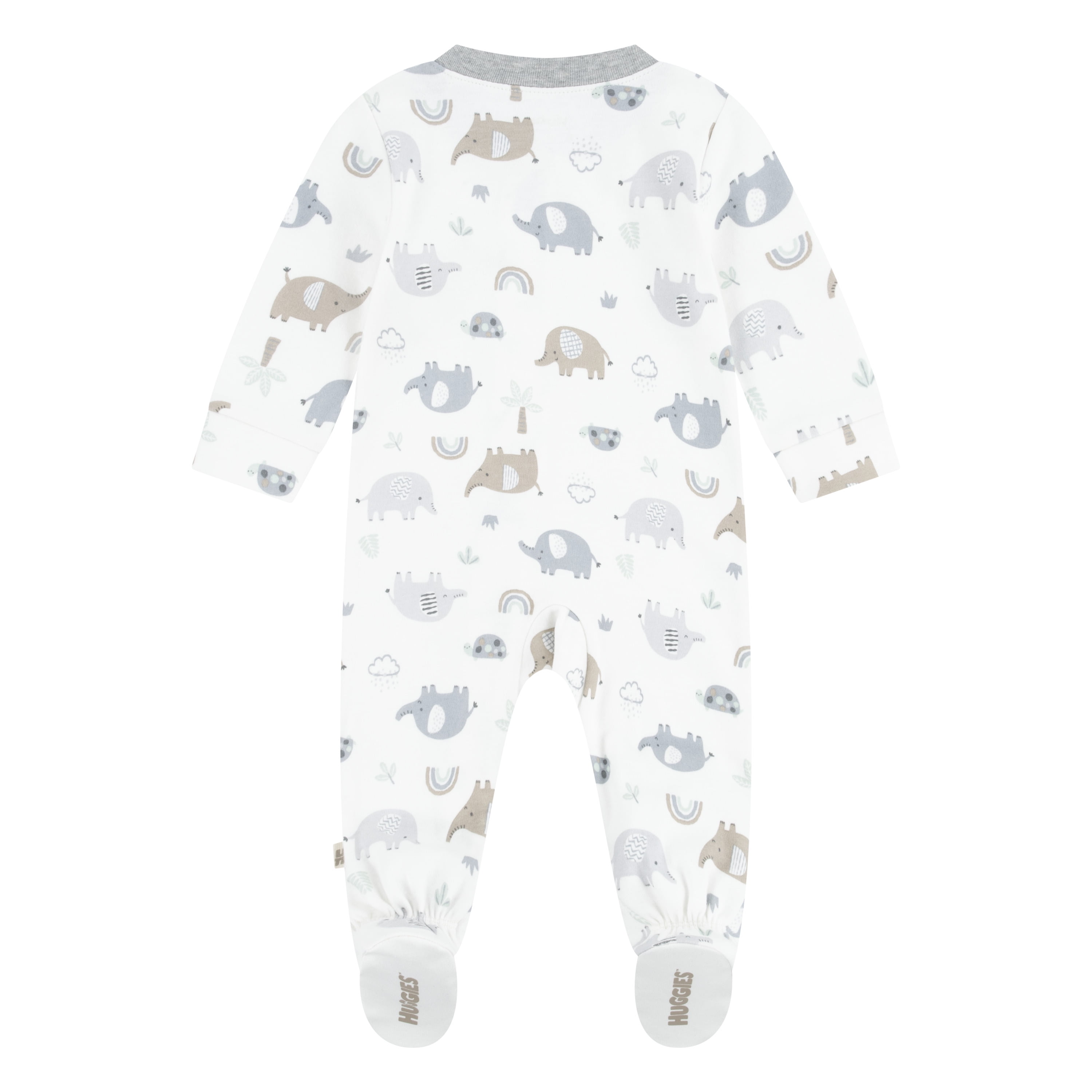 Huggies Baby Boy Alex The Elephant Printed Organic Cotton Sleep and Play, Sizes NB-9M