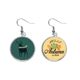 thumbnail image 1 of Festival de Navidad de Elk bufanda patrón Pendiente del lóbulo de la joyería del pendiente de la hoja del otoño Unbranded M, 1 of 3