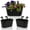 Black, variant on Beautiful Hanging Flower Pots for Outside Railing Or Fence - Stylish Set of 3 Outdoor Planters For Any Balcony, Porch or Deck - Window Planter Boxes Are Perfect to Grow Fresh Herbs & Flowers at Home