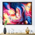 thumbnail image 2 of Designart 'The Girl Portrait With The Glowing Hair' Modern Framed Canvas Wall Art Print, 2 of 5