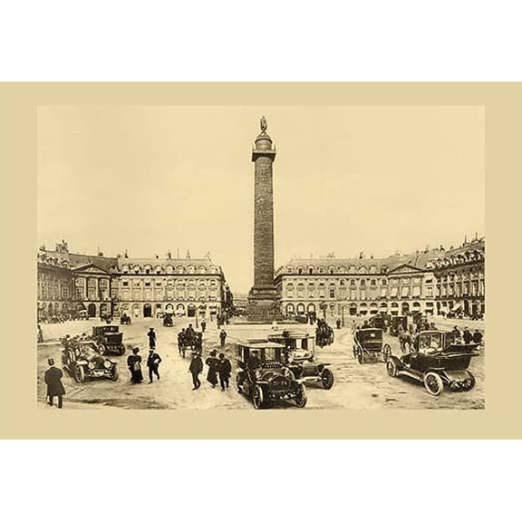Vendome Place and Columns- Fine Art Canvas Print (20" x 30")