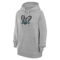 thumbnail image 2 of Women's G-III 4Her by Carl Banks Heather Gray Philadelphia Eagles Animal Print Heart Team Graphic Fleece Tri-Blend, 2 of 3