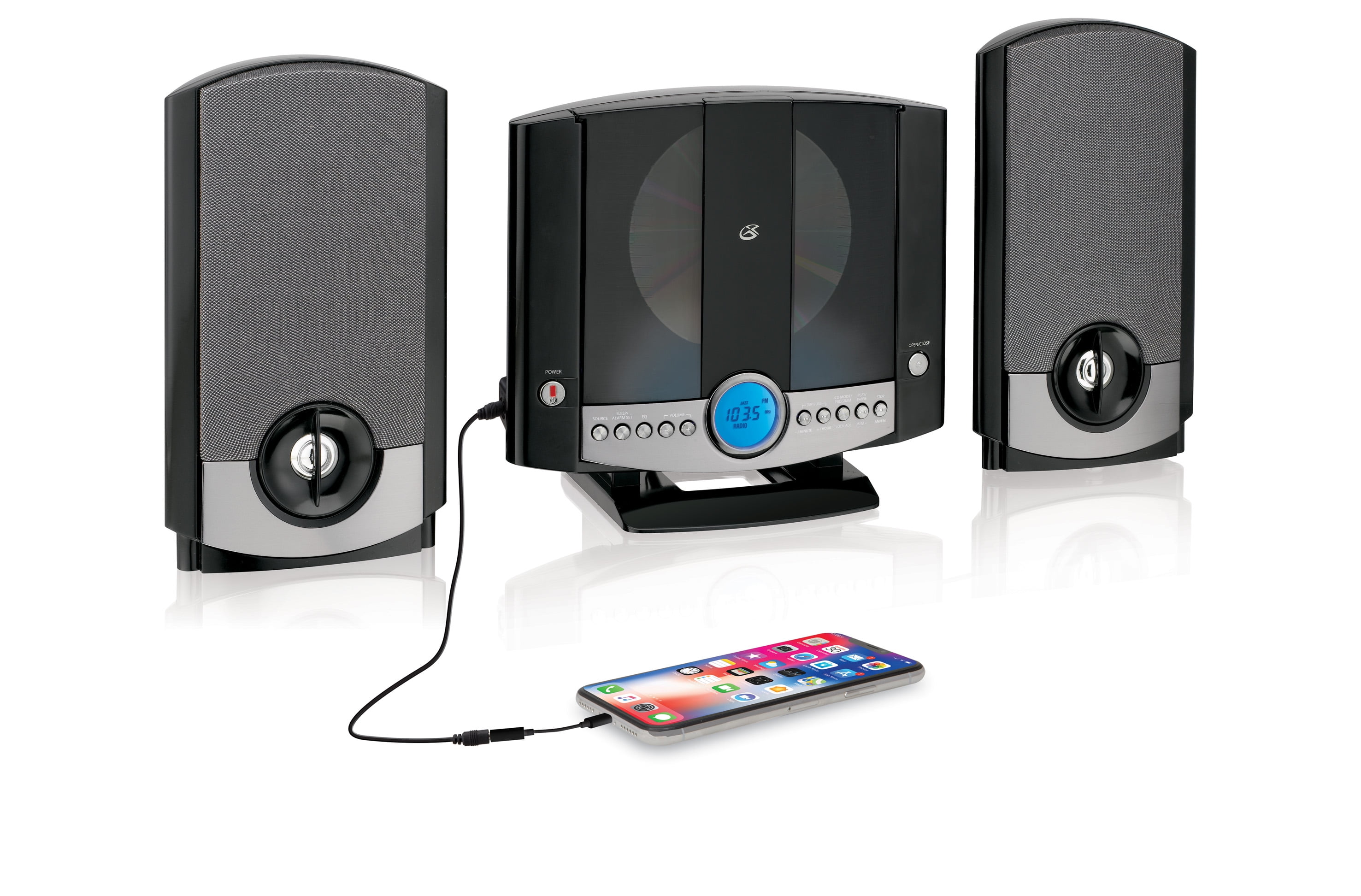 GPX HM3817DTBLK CD Home Music System
