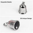 thumbnail image 4 of Campana Protectora para Motocicleta y Bicicleta, de Buena Suerte con Sonido Agradable, Regalo Motociclistas, Cruz Roja, Ideal Moto/Bici/Camión Plata, 4 of 6