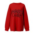 thumbnail image 5 of Chandails à Capuchon pour Femmes Mode Femmes Décontracté Imprimé Col Rond Manches Longues T-Shirt Ample Blouse d'Automne Chandail Tops Sans Capuche Chandails en Molleton Femmes Chandails à Capuchon en Liquidation, 5 of 5