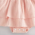 thumbnail image 7 of CAICJ98 Newborn Baby Girl Clothes Summer Smocked Romper Dress Ruffle Sleeve Jumpsuit And Headband Outfit Cute Baby Girl Clothing (Pink,6-12 Months), 7 of 7