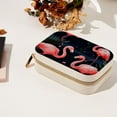 thumbnail image 7 of Flamingo Velvet Portable Necklace Organizer Box with Removable Compartment – Decorative Gift and Necklace Holder, 7 of 7
