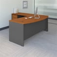 thumbnail image 2 of Pemberly Row Bow Front L Shaped Desk w/ File in Natural Cherry-Engineered Wood, 2 of 7