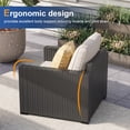 thumbnail image 4 of Gasee 7-Piece Patio Furniture Set,Outdoor Sectional Furniture, All-Weather PE Rattan Wicker Patio Conversation Set,Patio Sofa Set with Glass Table and Ottoman for Patio Garden Poolside,Beige, 4 of 10
