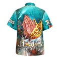 thumbnail image 2 of Camisa hawaiana personalizada de Jesucristo en estilo medieval en 3D para hombre y mujer, camisas hawaianas de playa para hombre y mujer, camisetas florales geniales de verano, 2 of 5