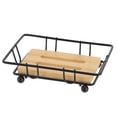thumbnail image 6 of Bathroom Soap Dish Bamboo Tray Black Metal Wire, 6 of 6